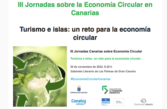 Convocatoria Iii Jornadas Economia Circular Canarias